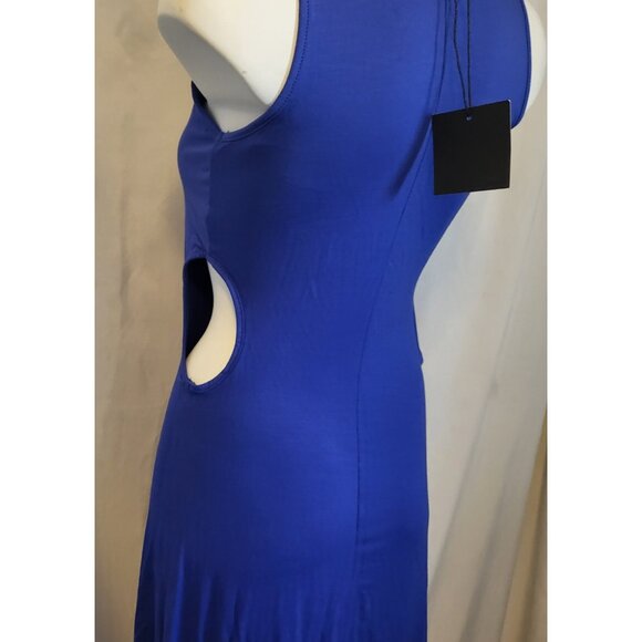 See You Monday Sundress Size Large Side Cut Outs Royal Blue Maxi NWT - Picture 8 of 8